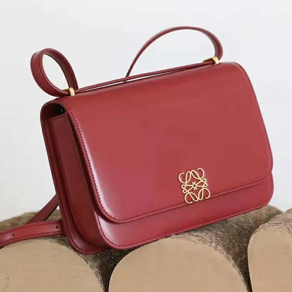 Loewe Goya Bag in Silk Calfskin for Women in Maroon Loewe Goya Bag in Silk Calfskin for Women in Maroon