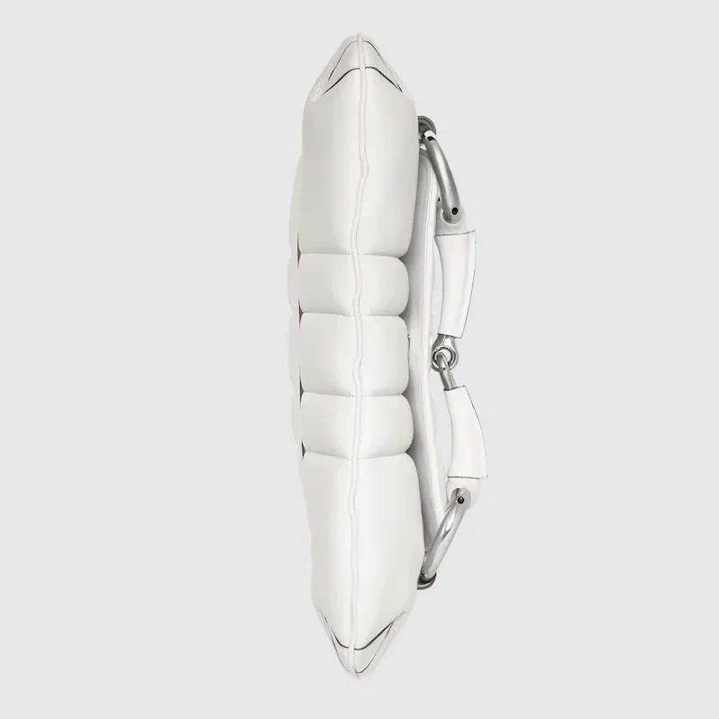 Gucci Horsebit Chain Medium Shoulder Bag White 15 Inches/