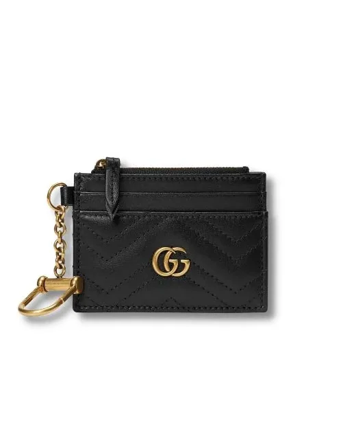 Gucci GG Marmont Keychain Wallet Black DTDHT 1000 /