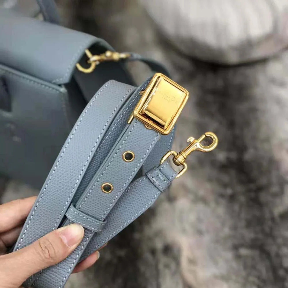 Dior Medium ST Honore Tote Latte Grained Calfskin for Women in Blue Dior Medium ST Honore Tote Latte Grained Calfskin for Women in Blue