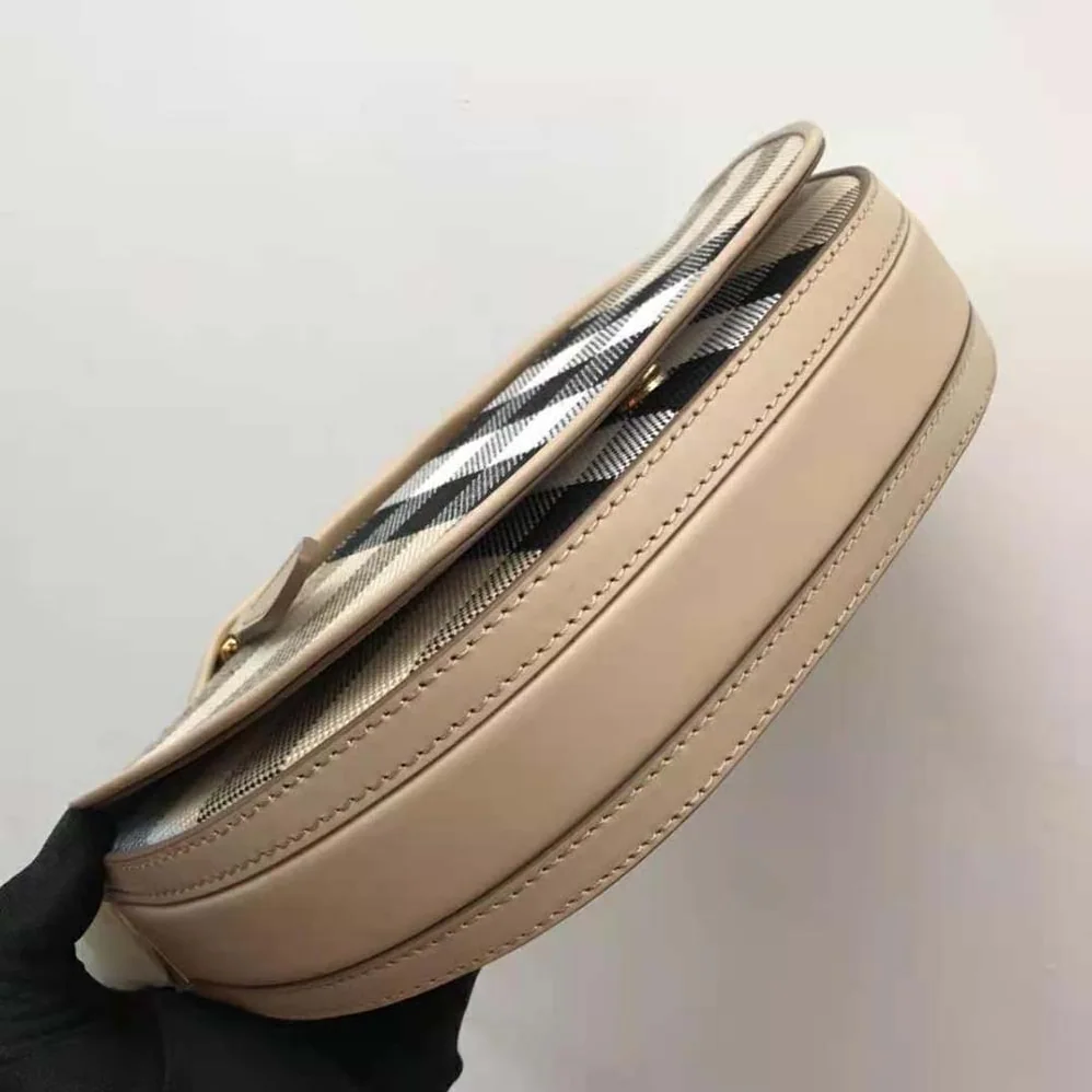 Burberry Small Check Canvas and Leather Olympia Bag for Women