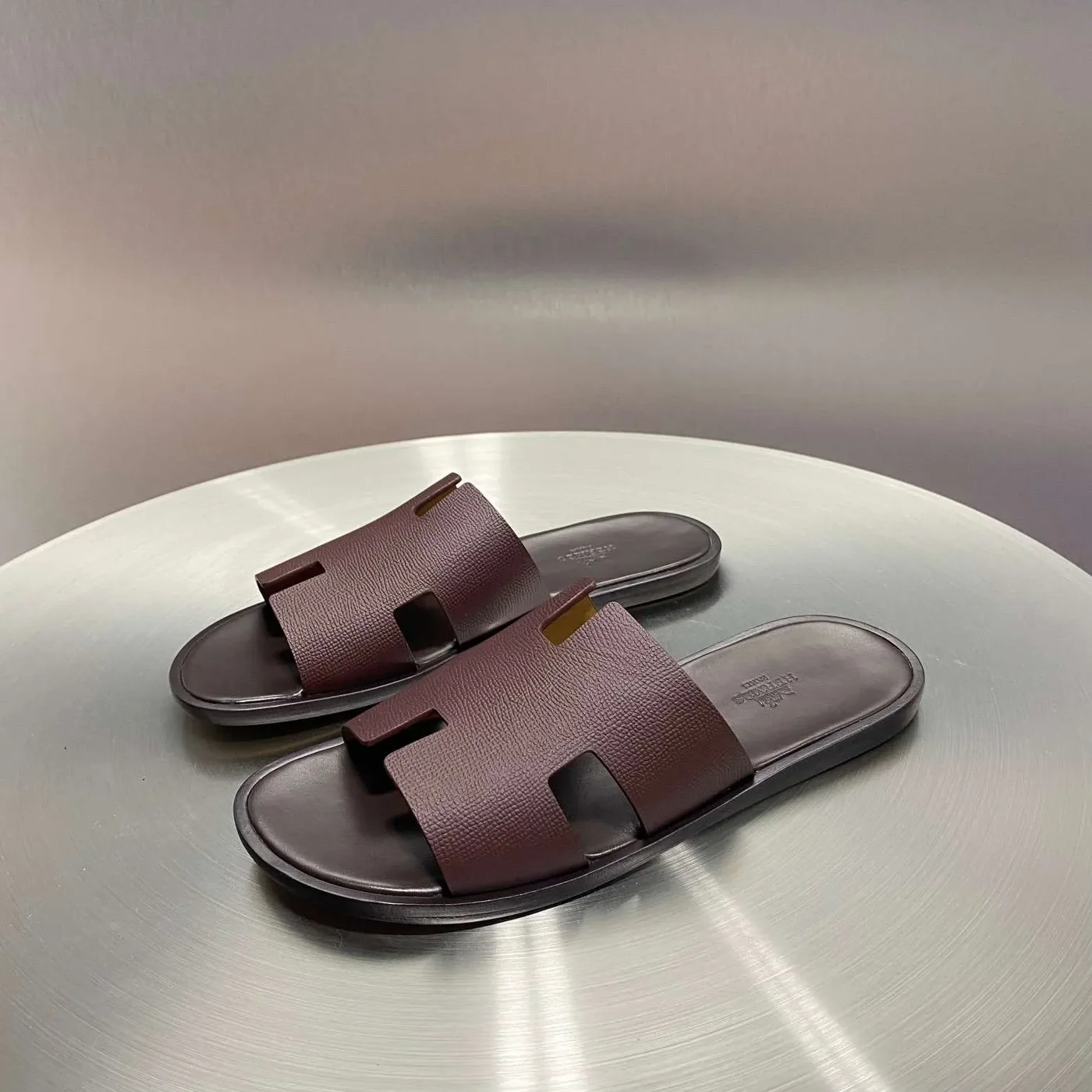 Hermes Oran Sandal Burgundy Hermes Oran Sandal Burgundy