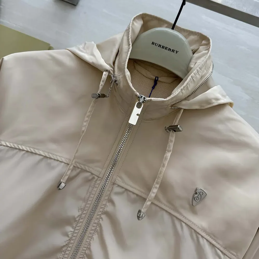 Burberry Nylon Cotton Jacket for Men in Pink