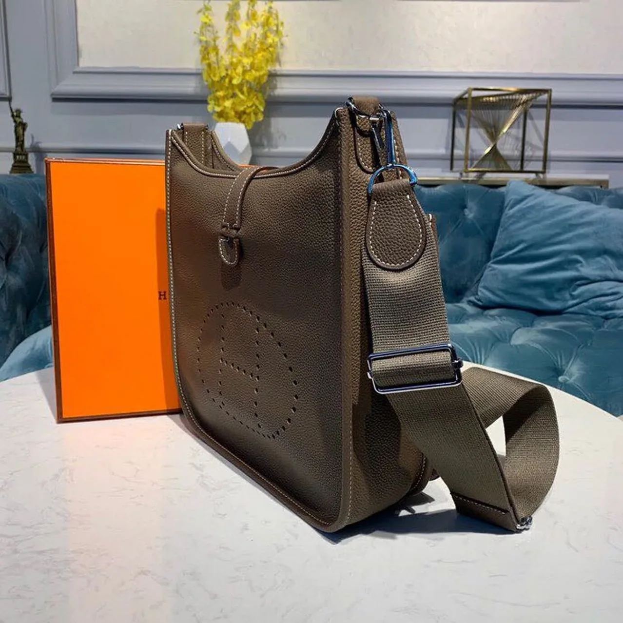 Hermes Evelyne III GM Bag Brown / Hermes Evelyne III GM Bag Brown /