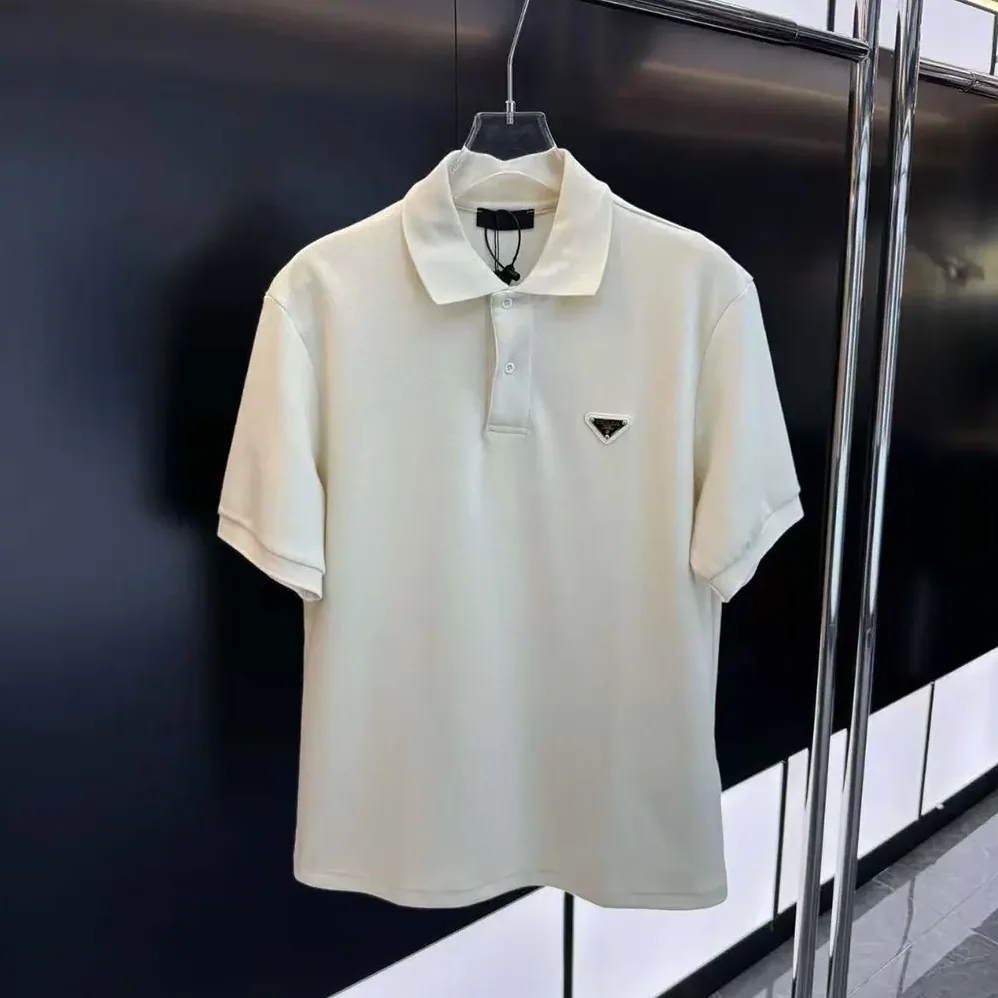 Prada Fleece Polo Natural Shirt in a Fleece Design for Men in Beige