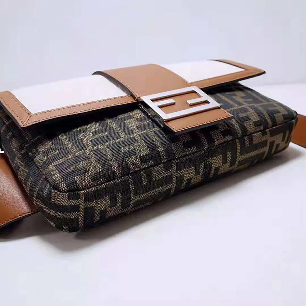 Fendi Baguette Brown Fabric Bag for Men in Brown