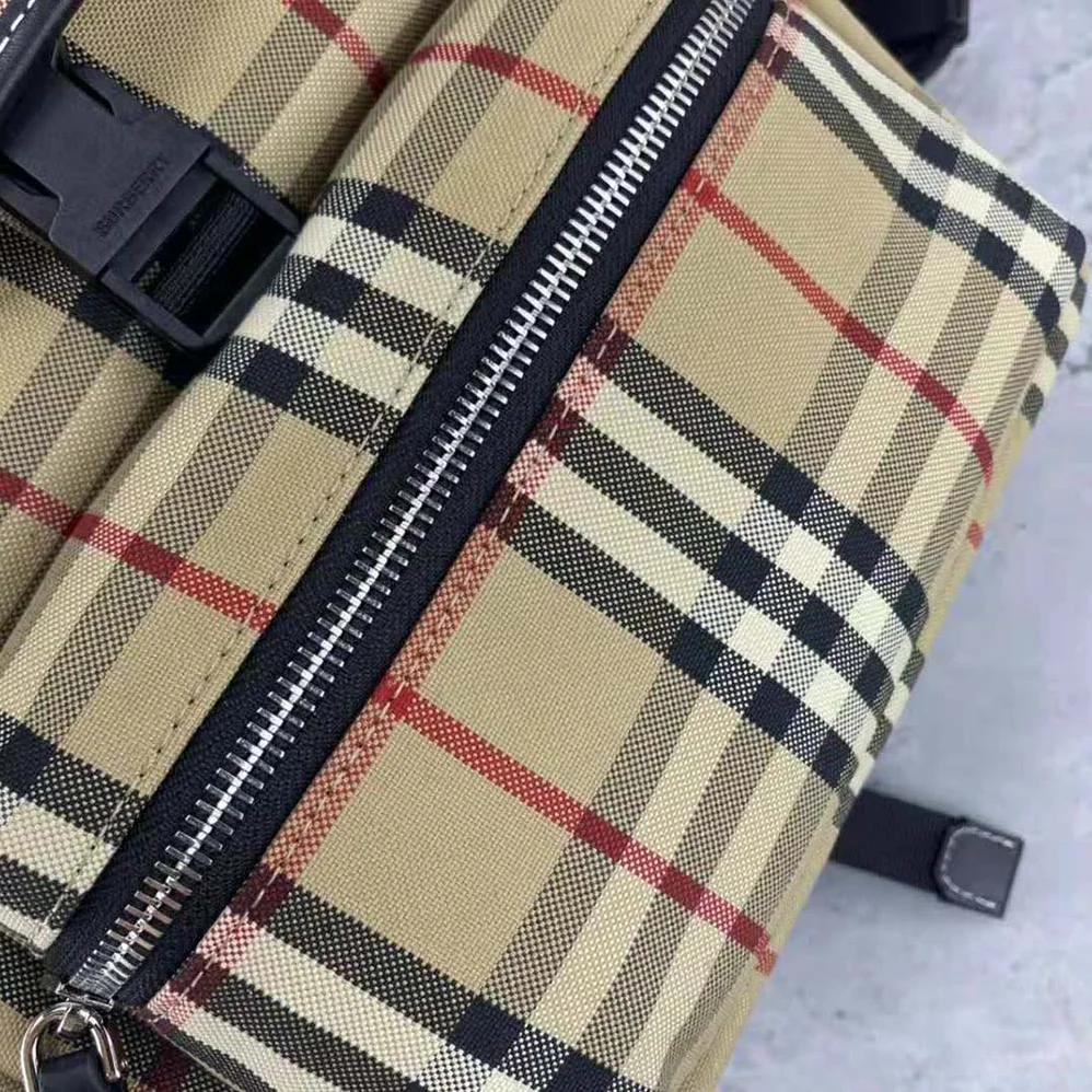 Burberry Vintage Check Cotton Backpack for Women Burberry Vintage Check Cotton Backpack for Women