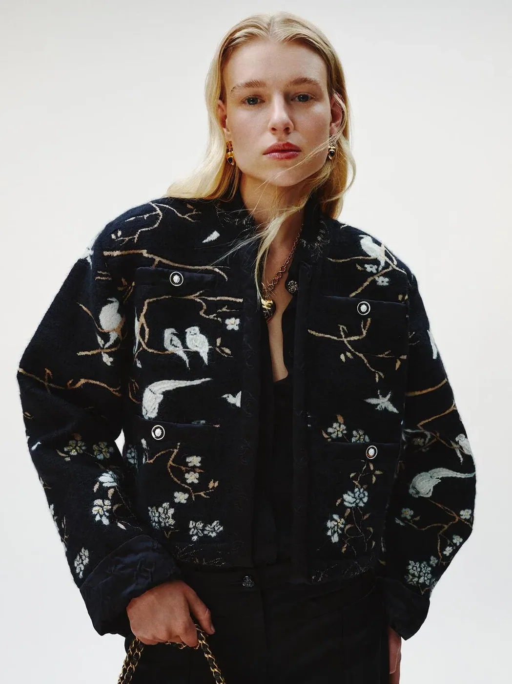 Chanel Cropped Jacket Black Chanel Cropped Jacket Black