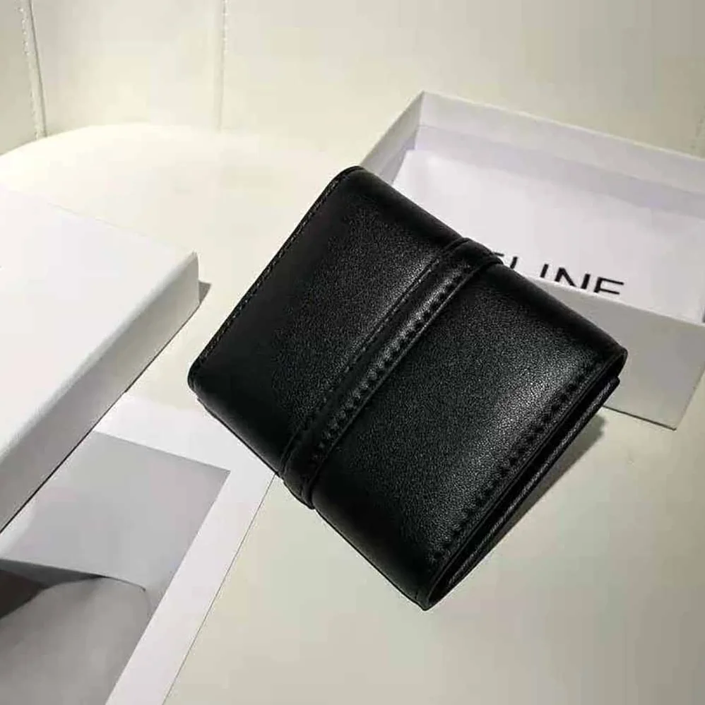 Celine Small Wallet 16 in Shiny Calfskin for Women in Black Celine Small Wallet 16 in Shiny Calfskin for Women in Black