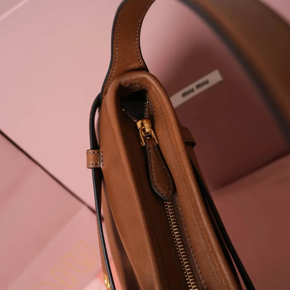 Miu Miu Aventure Nappa Leather Bag for Women in Brown