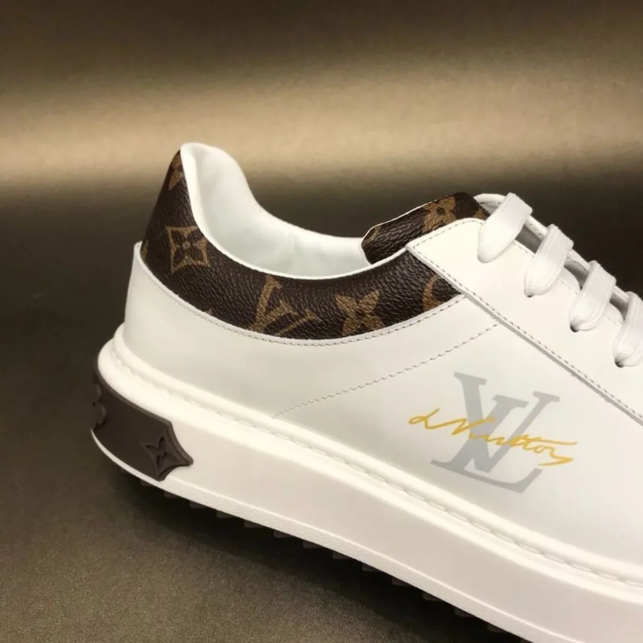 Louis Vuitton Time Out Sneaker Monogram Canvas White in Brown Louis Vuitton Time Out Sneaker Monogram Canvas White in Brown