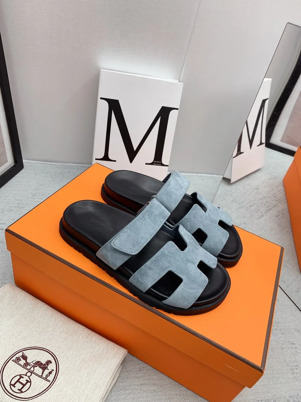 Hermes Chypre Sandal Light Green Hermes Chypre Sandal Light Green