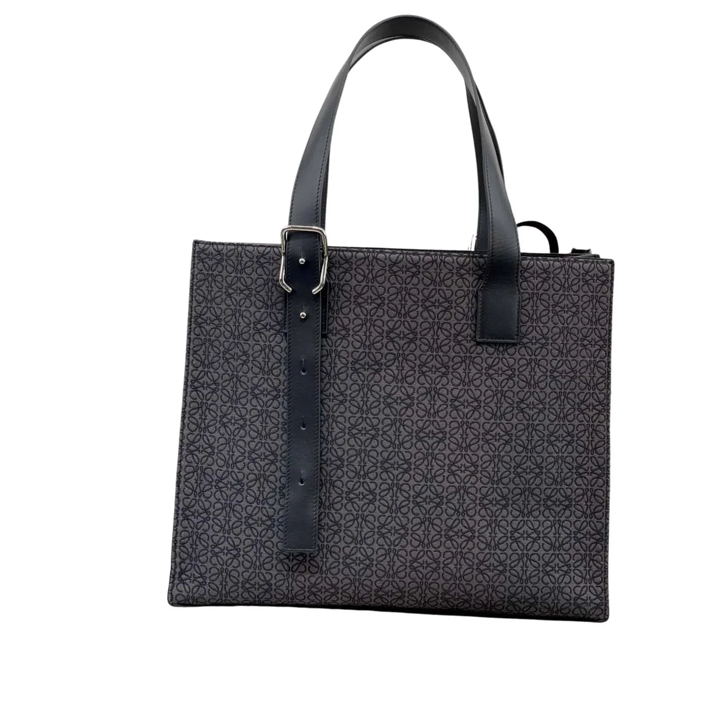 Loewe Buckle Horizontal Tote In Anagram Jacquard Black / B692K96X02