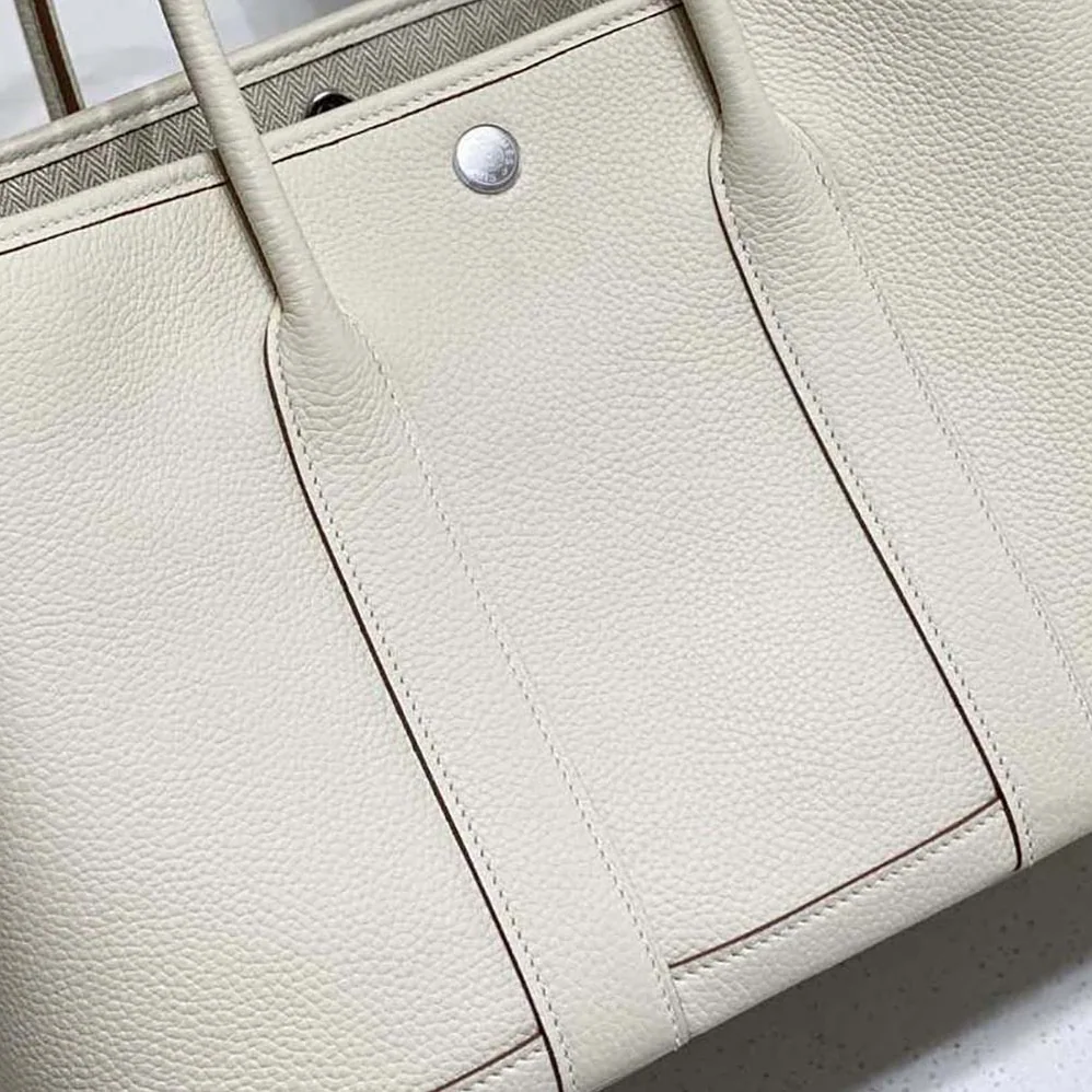 Hermes Garden Party 30 Voyage Bag for Unisex in White