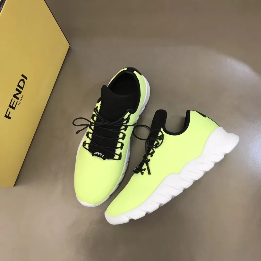 Fendi FD Faster Trainers Light Green Fendi FD Faster Trainers Light Green