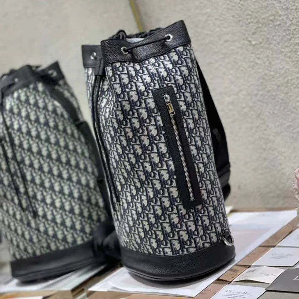 Dior Crossbody Backpack Beige and Black Dior Oblique Jacquard for Women