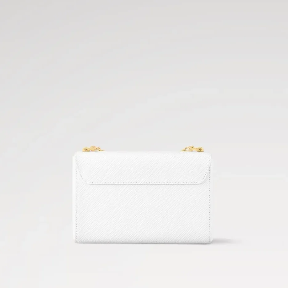 Louis Vuitton LV x TM Twist MM Slim Handbag White / Louis Vuitton LV x TM Twist MM Slim Handbag White /