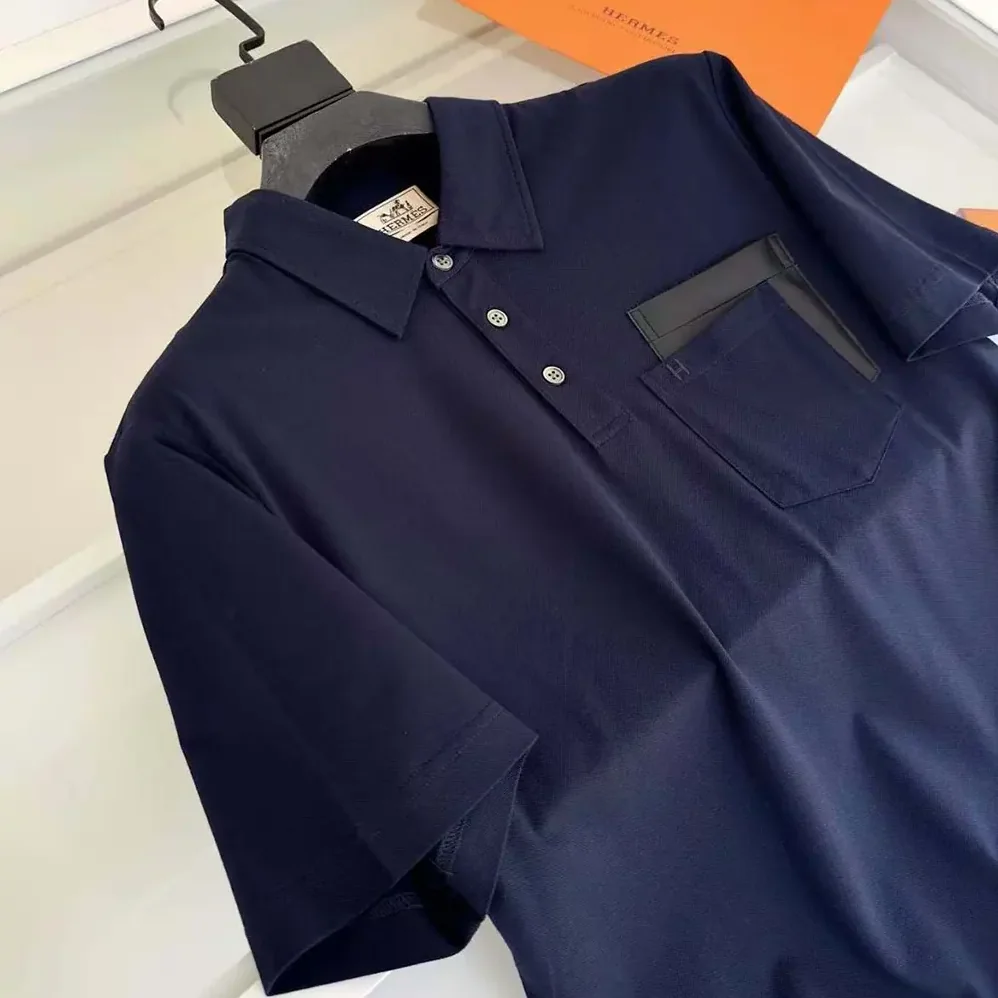 Hermes Polo Shirt with Pocket for Men Hermes Polo Shirt with Pocket for Men