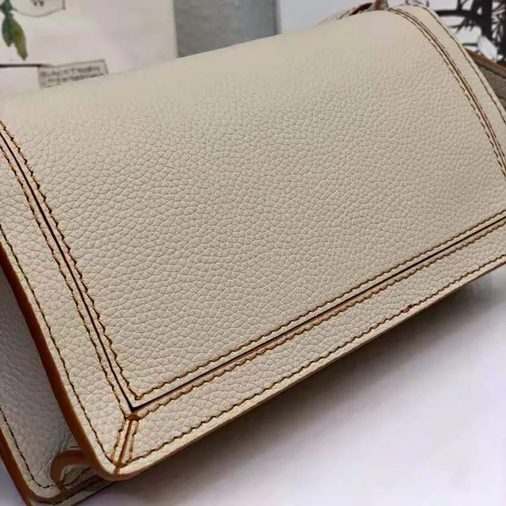 Loewe Mini Barcelona Soft Bag in Soft Grained Calfskin for Women in White Loewe Mini Barcelona Soft Bag in Soft Grained Calfskin for Women in White