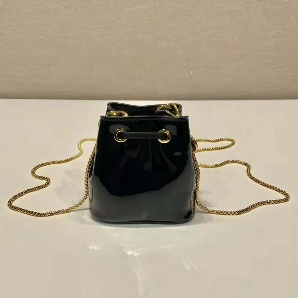 Prada Patent Leather Mini-pouch for Women in Black