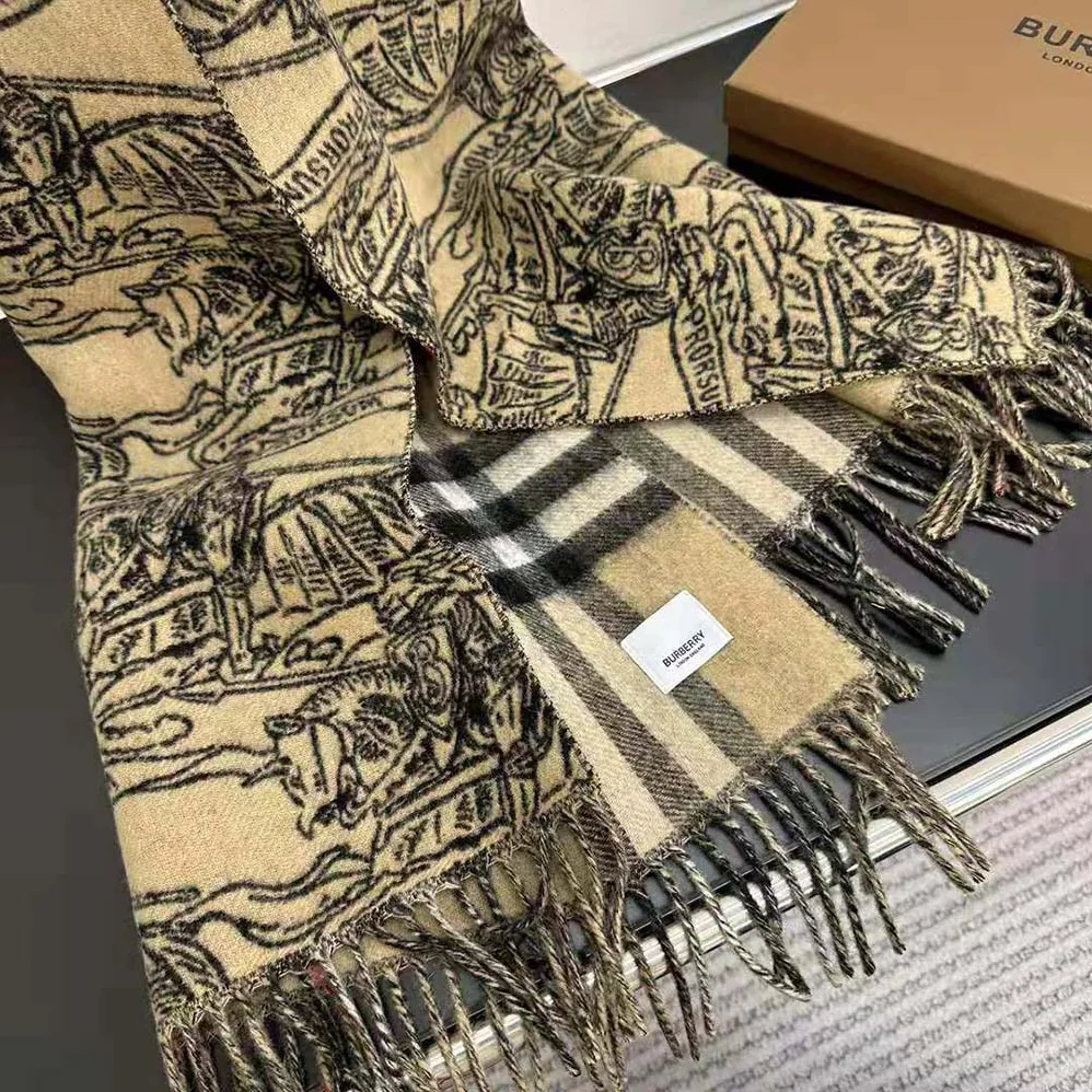 Burberry EKD Cashmere Reversible Scarf for Unisex