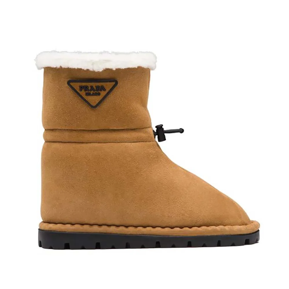 Prada Classic Snow Boot Shearling Booties for Women Prada Classic Snow Boot Shearling Booties for Women