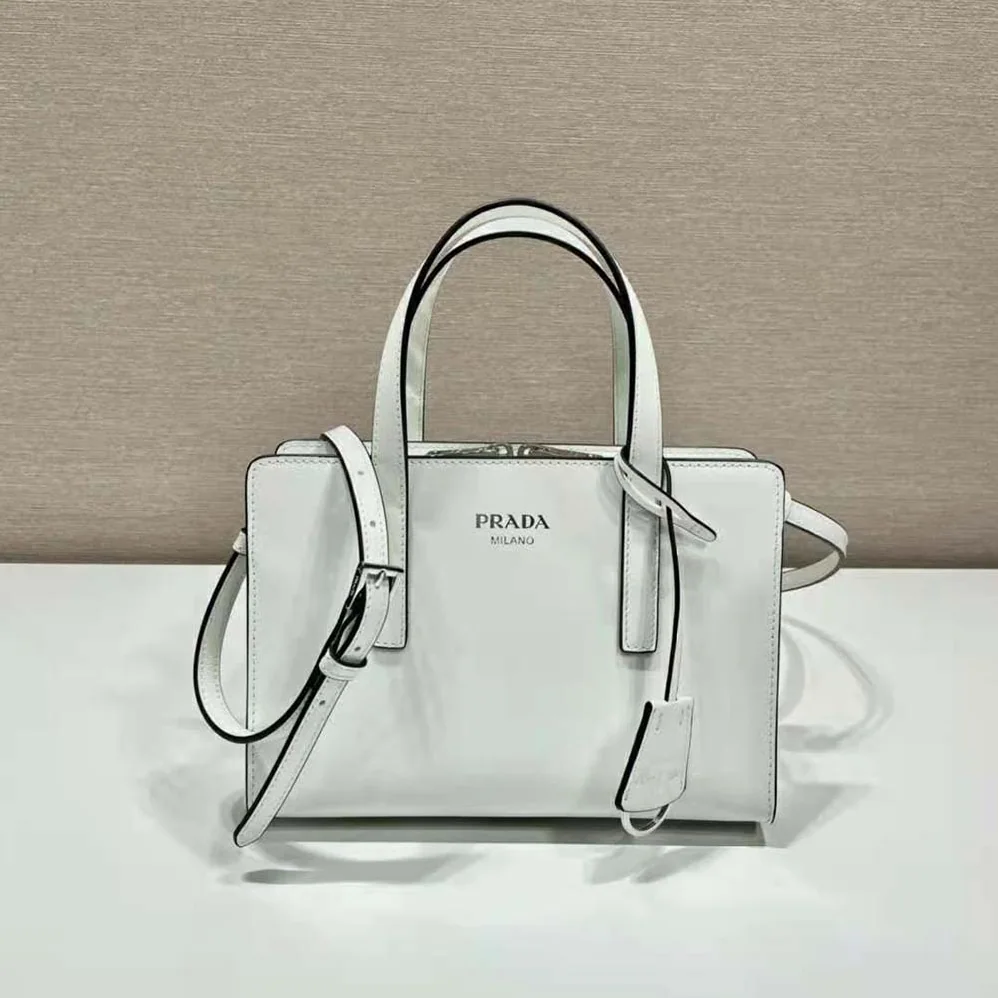 Prada Re-Edition 1995 Brushed-Leather Mini Handbag for Women in White