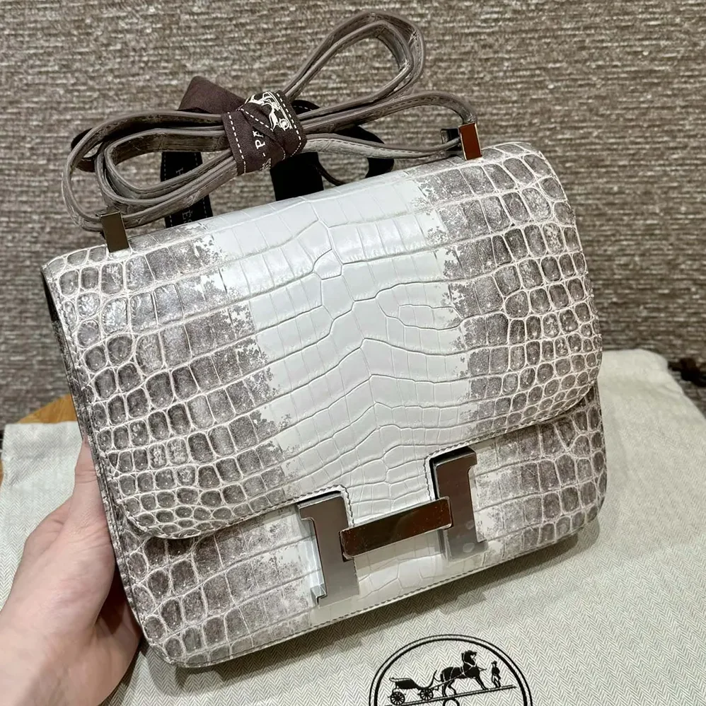Hermes Constance 24 Himalaya Matte Niloticus Crocodile Palladium Hardware for Women