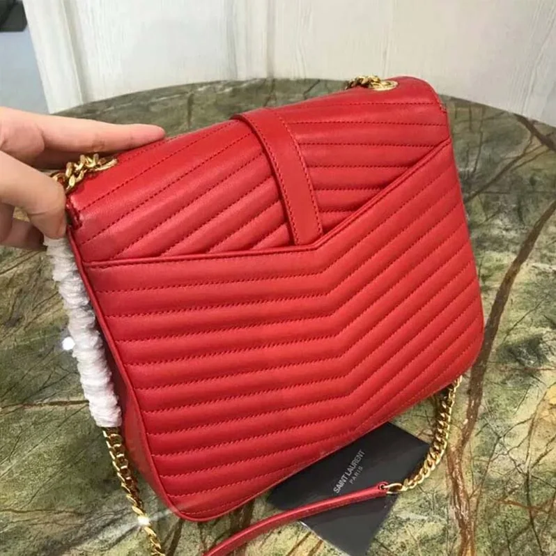 Saint Laurent YSL Medium Sulpice in Quilted Lambskin for Women in Red Saint Laurent YSL Medium Sulpice in Quilted Lambskin for Women in Red