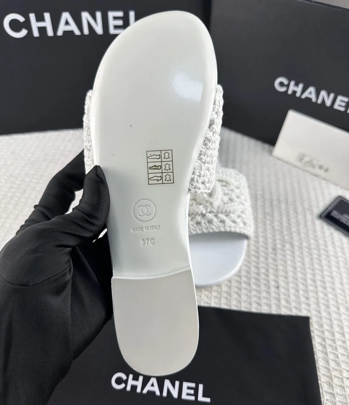 Chanel Mules Sandals White