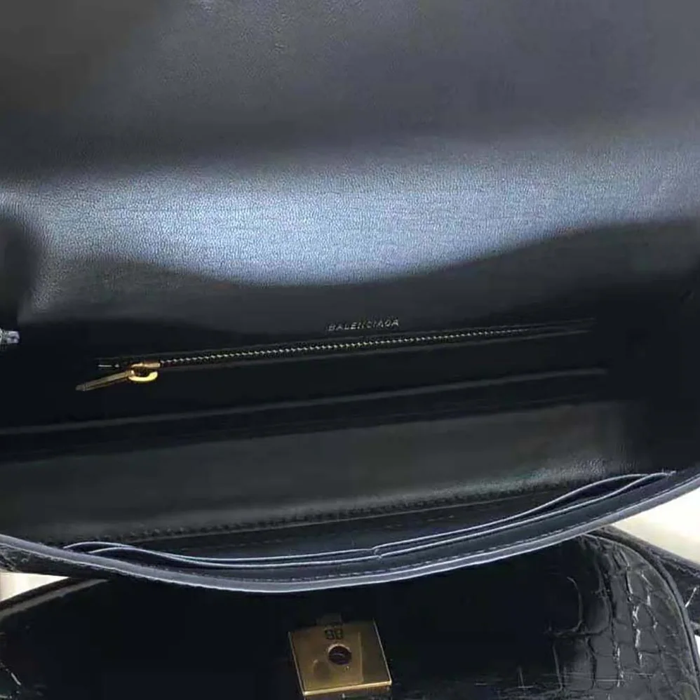 Balenciaga Ghost Sling Bag in Black Crocodile Embossed Calfskin for Women Balenciaga Ghost Sling Bag in Black Crocodile Embossed Calfskin for Women
