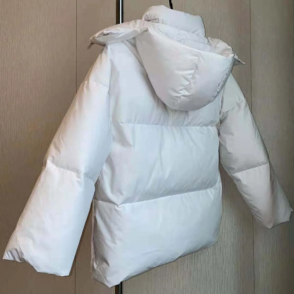 Bottega Veneta Frosted Poplin Puffer Jacket for Women in White