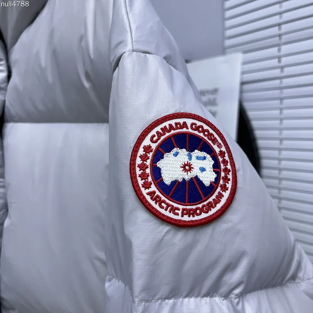 Canada Goose Cypress Cropped Puffer in Recycled Feather-Light Ripstop Shiny for Women in Silverbirch