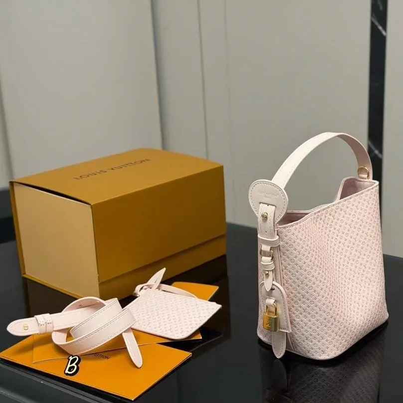 Louis Vuitton All In BB Bucket Shoulder Bag in Light Bliss Gold Hardware