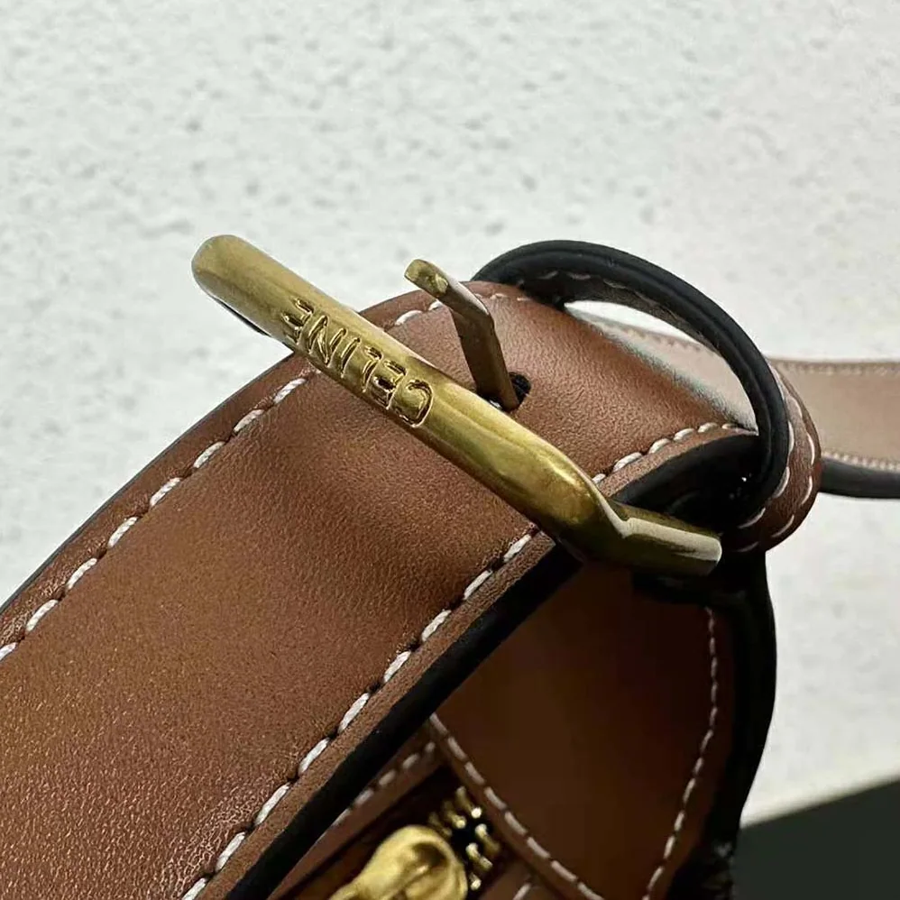 Celine Heloise Bag in Triomphe Canvas and Calfskin for Women