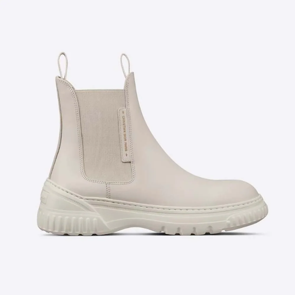 Dior D-Racer Ankle Boot White Calfskin for Men
