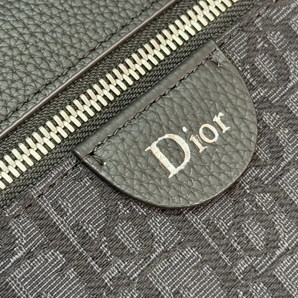 Dior Rider Zipped Messenger Bag Black Dior Oblique Jacquard and Black Grained Calfskin for Men