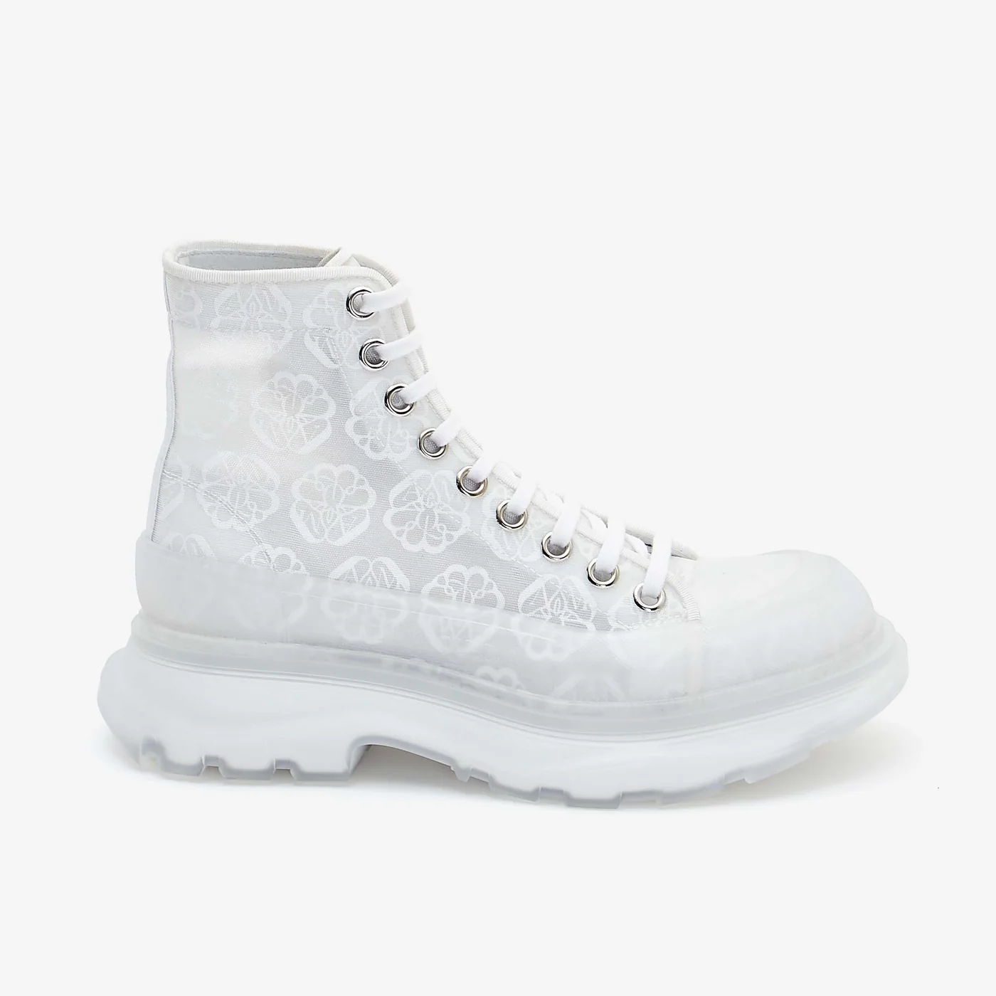Alexander Mcqueen Tread Slick Boot for Women in White