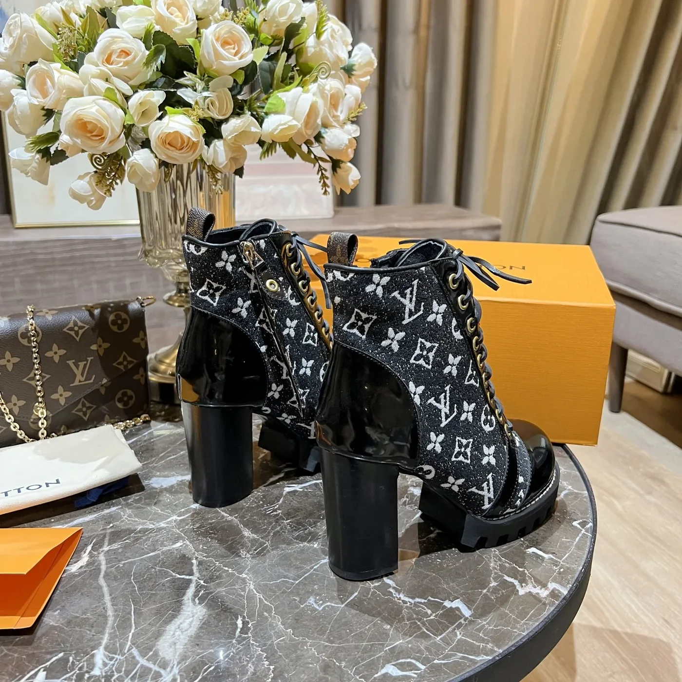 Louis Vuitton Star Trail Ankle Boots Black for Women Louis Vuitton Star Trail Ankle Boots Black for Women