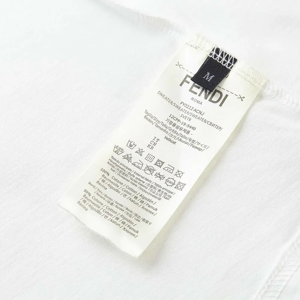 Fendi White Cotton T for Women in shirt
