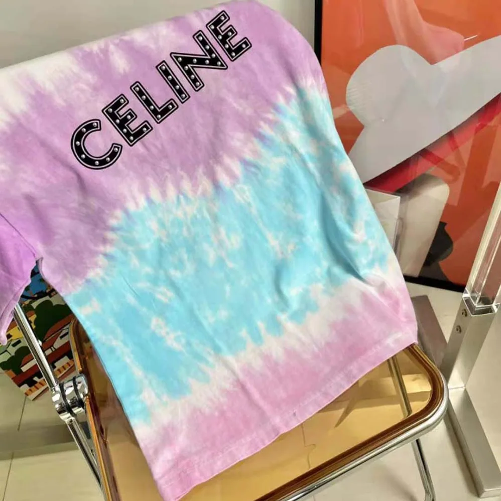 Celine Celine Loose T-shirt in Cotton with Studs for Men Celine Celine Loose T-shirt in Cotton with Studs for Men
