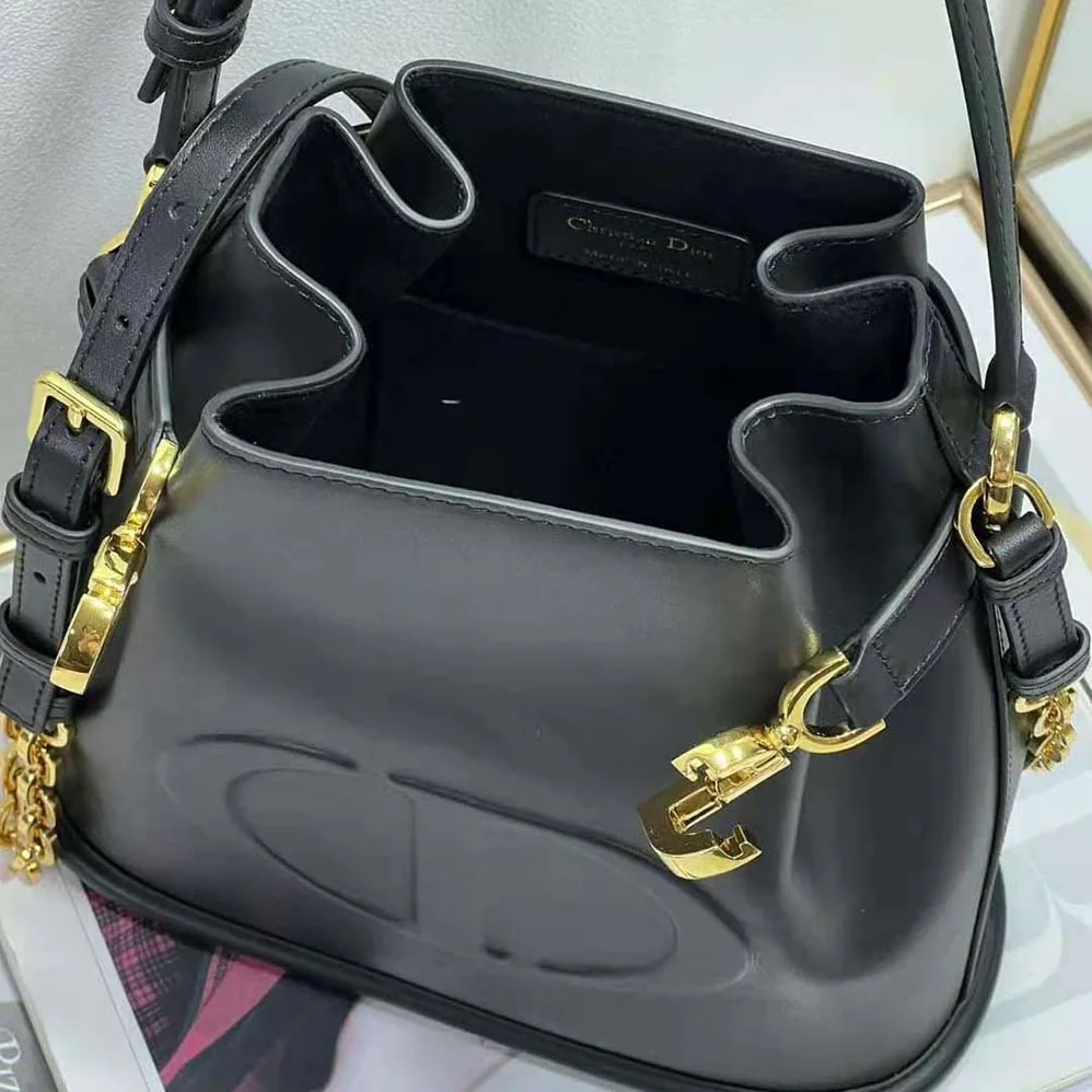Dior Medium C'est Dior Bag Black CD for Women in Embossed Calfskin Dior Medium C'est Dior Bag Black CD for Women in Embossed Calfskin