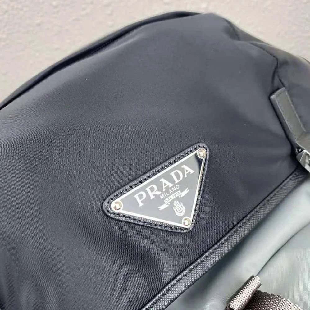 Prada Technical Fabric Nylon Backpack for Men in Silver Prada Technical Fabric Nylon Backpack for Men in Silver