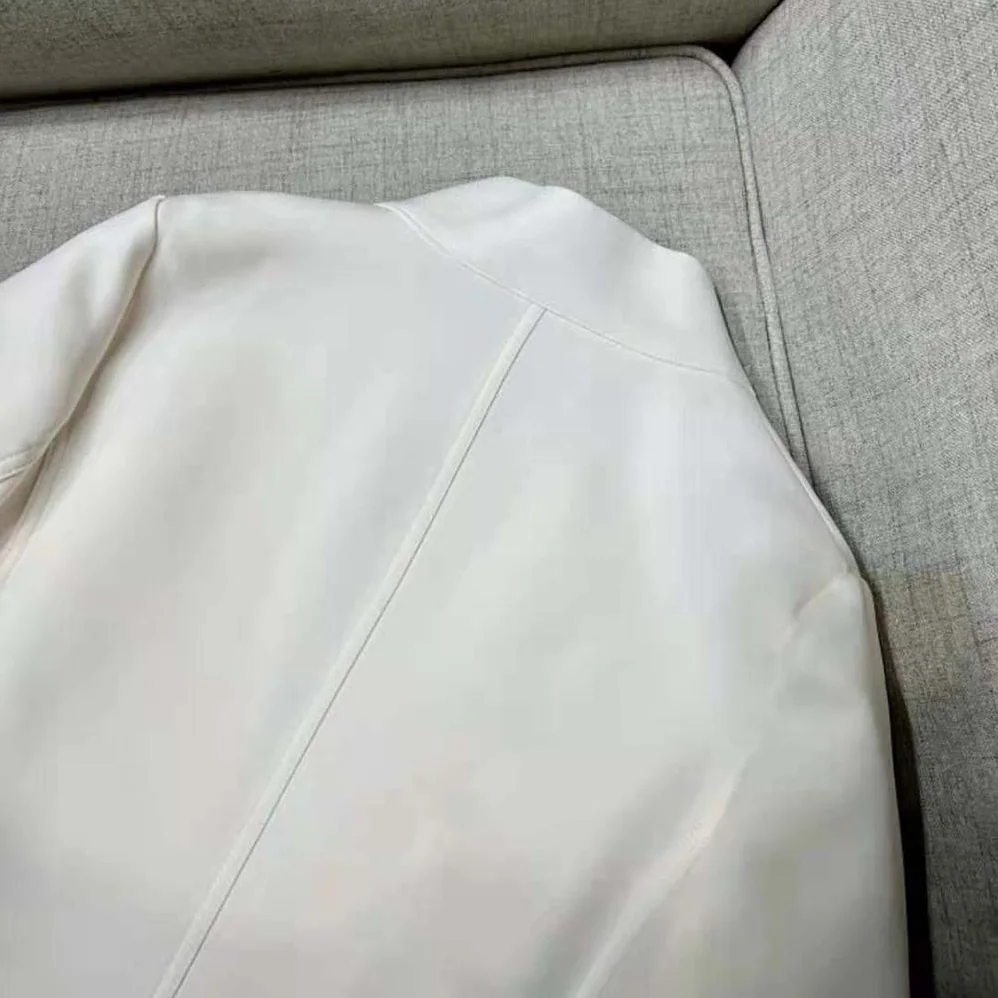 Dior Belted Palto Jacket White Wool and Silk for Women Dior Belted Palto Jacket White Wool and Silk for Women
