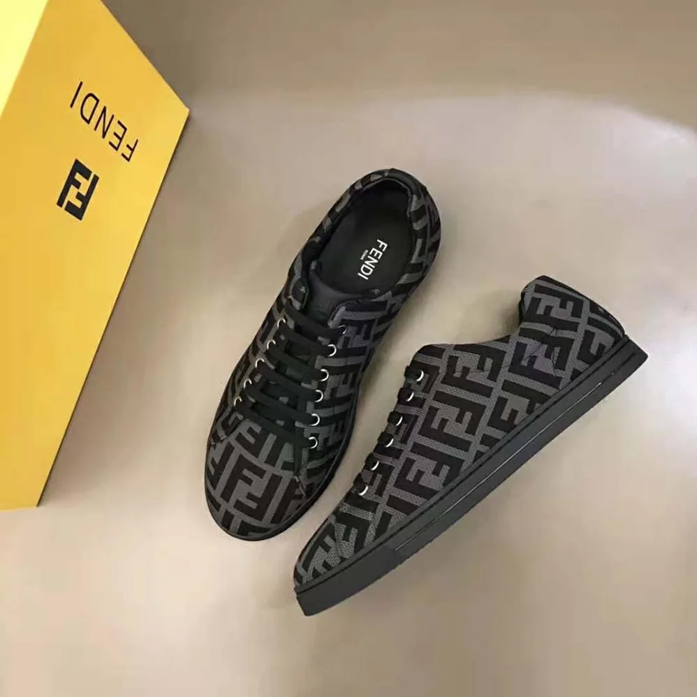 Fendi Sneakers Brown Tech Fabric Low for Men in Tops Fendi Sneakers Brown Tech Fabric Low for Men in Tops