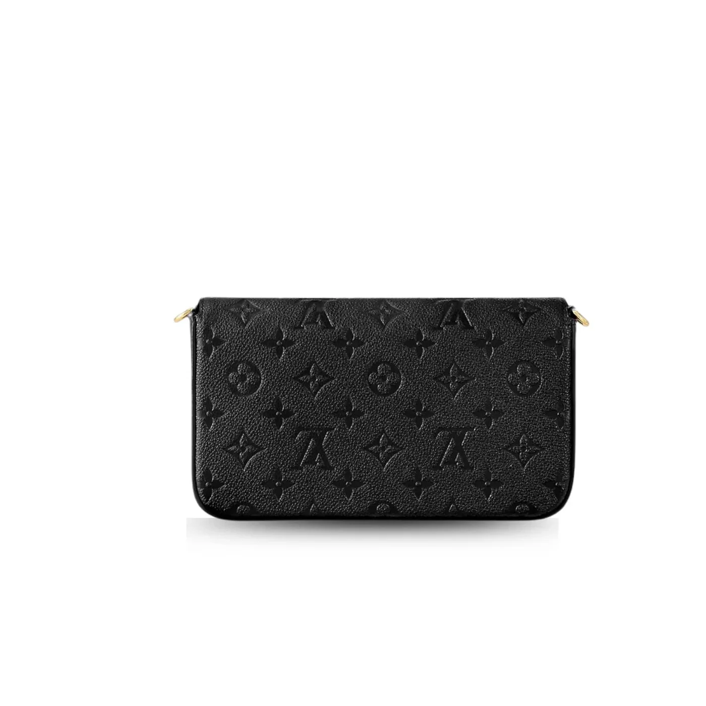 Louis Vuitton Pochette Felicie Shoulder Bag / Black Monogram Empreinte Gold Hardware