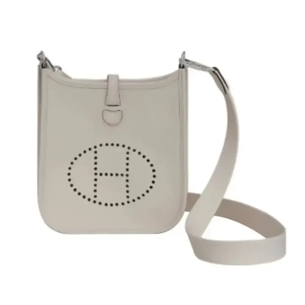 Hermes Evelyne 16 Amazone in Clemence Leather for Women in Beige/Silver