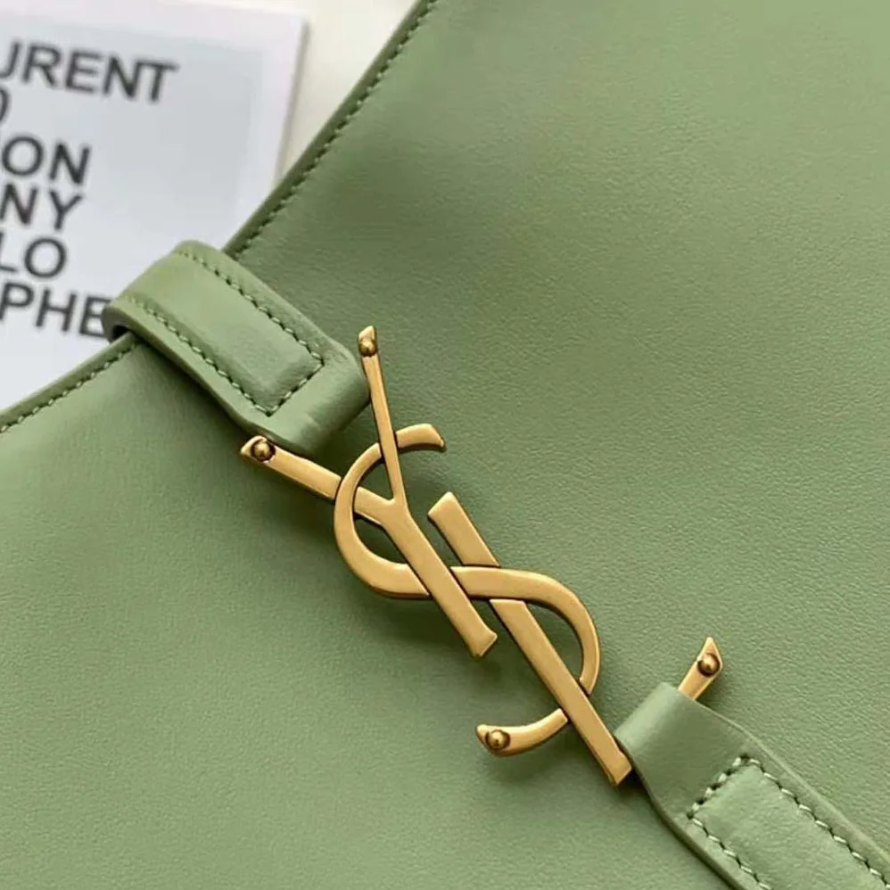 Saint Laurent YSL Le 5 A 7 Hobo Bag in Smooth Leather for Women in Lime Saint Laurent YSL Le 5 A 7 Hobo Bag in Smooth Leather for Women in Lime