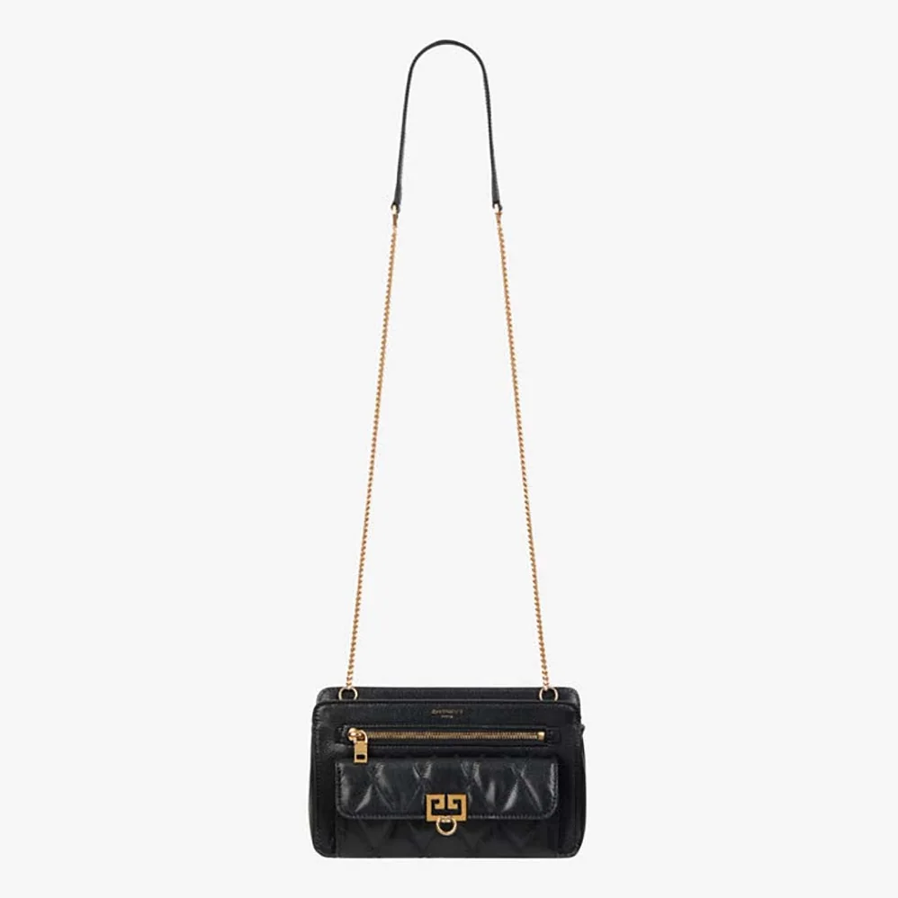 Givenchy Pocket Bag in Diamond Quilted Leather for Women in Black