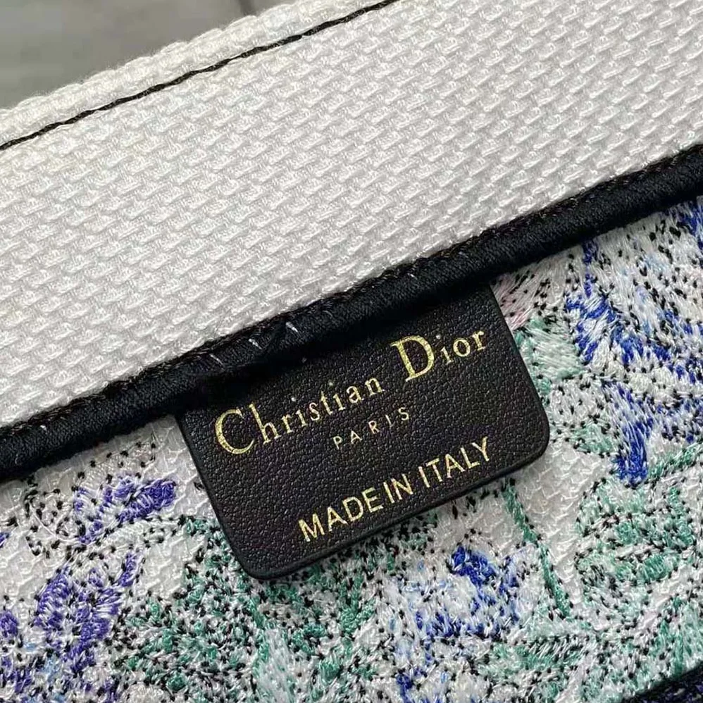 Dior Medium Dior Book Tote White Multicolor Flowers Constellation Embroidery for Women
